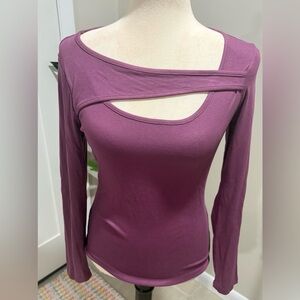 Women's Purple Cutout Top